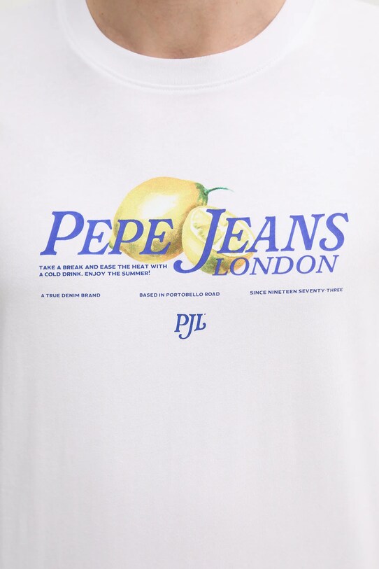 Bavlnené tričko Pepe Jeans PM509964 biela