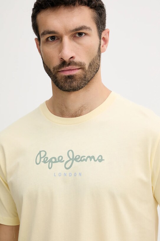 Odzież Pepe Jeans t-shirt bawełniany PM509979 żółty