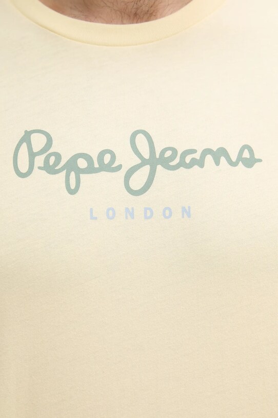 Pepe Jeans t-shirt bawełniany żółty PM509979