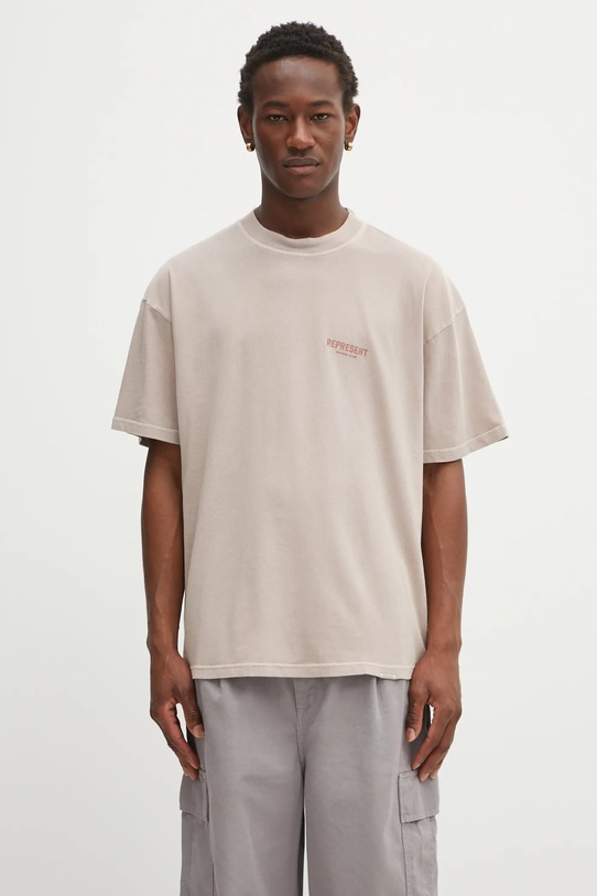 Clothing Represent cotton t-shirt Owners Club OCM41114 beige