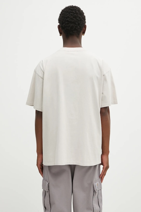 Odzież Represent t-shirt bawełniany Script Logo MLM100026 beżowy