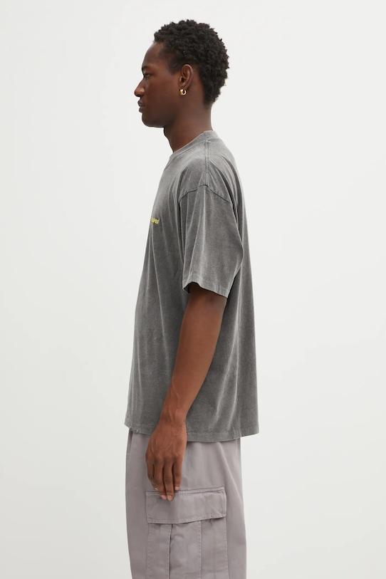 Represent t-shirt bawełniany Script Logo MLM100026 szary AW25