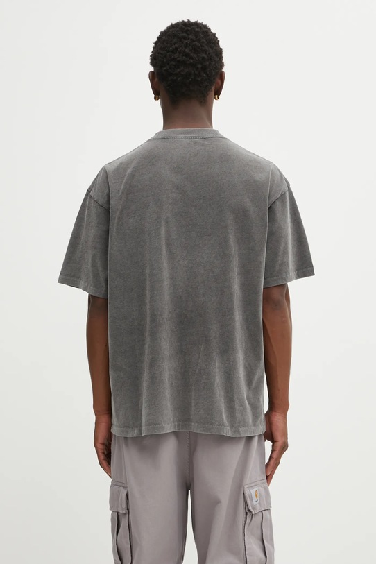 Odzież Represent t-shirt bawełniany Script Logo MLM100026 szary