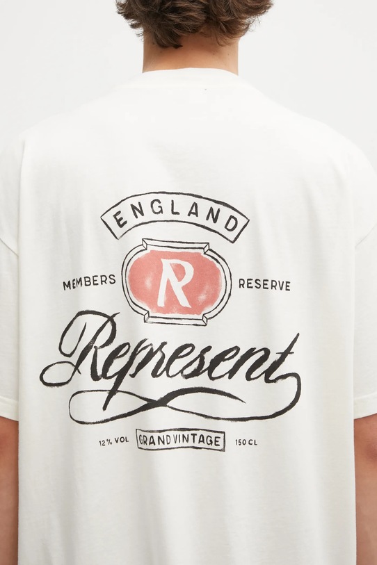 Represent t-shirt bawełniany Grand Vintage Hand Drawn beżowy MLM100450