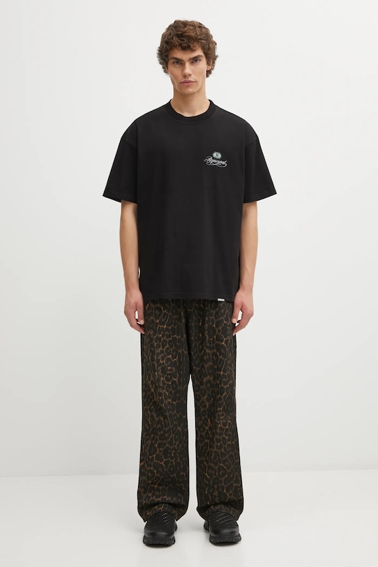 Represent t-shirt in cotone Grand Vintage Hand Drawn MLM100450 nero