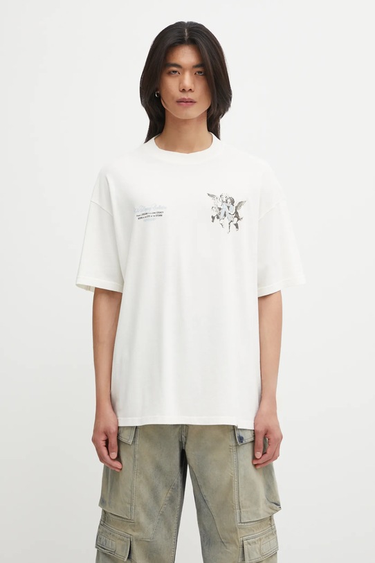 Represent t-shirt bawełniany Legacy Cherubs nadruk beżowy MLM100369