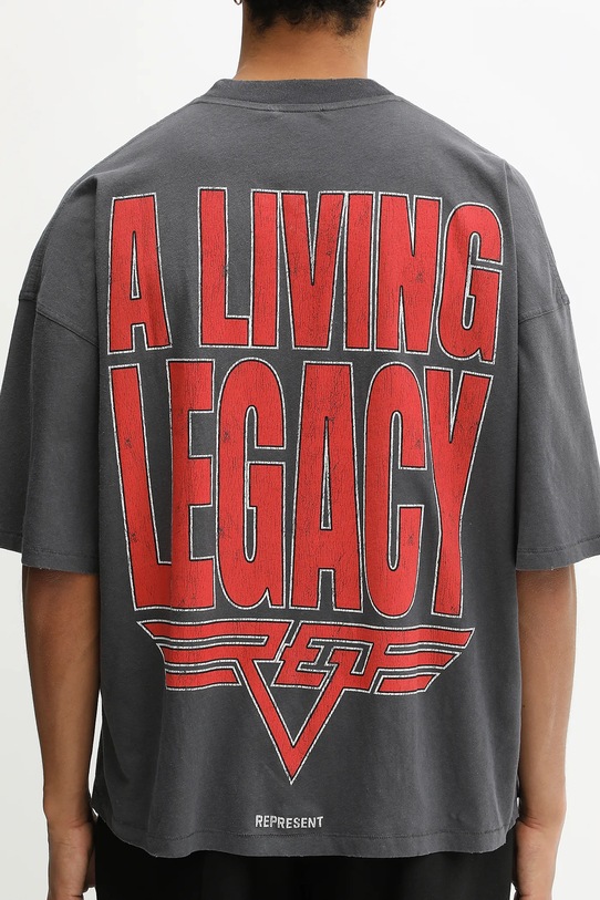 Represent t-shirt dwustronny Reversible Living Legacy Falcon szary MLM100679