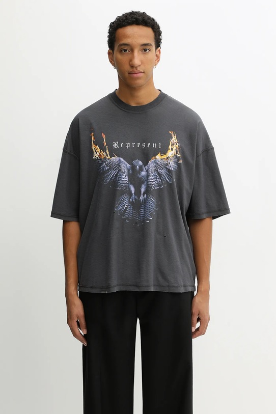 Represent t-shirt dwustronny Reversible Living Legacy Falcon MLM100679 szary
