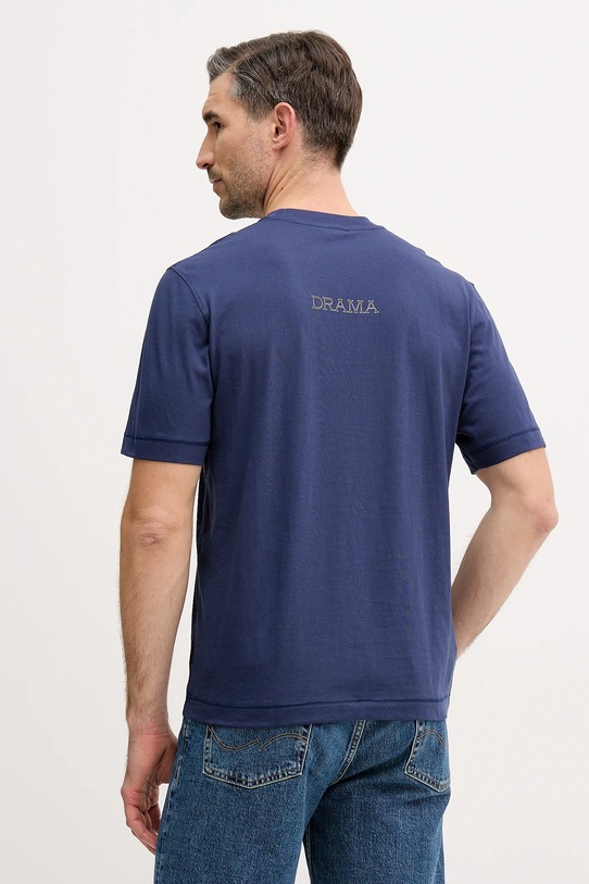 Odzież Sisley t-shirt bawełniany 3I1XS104O granatowy