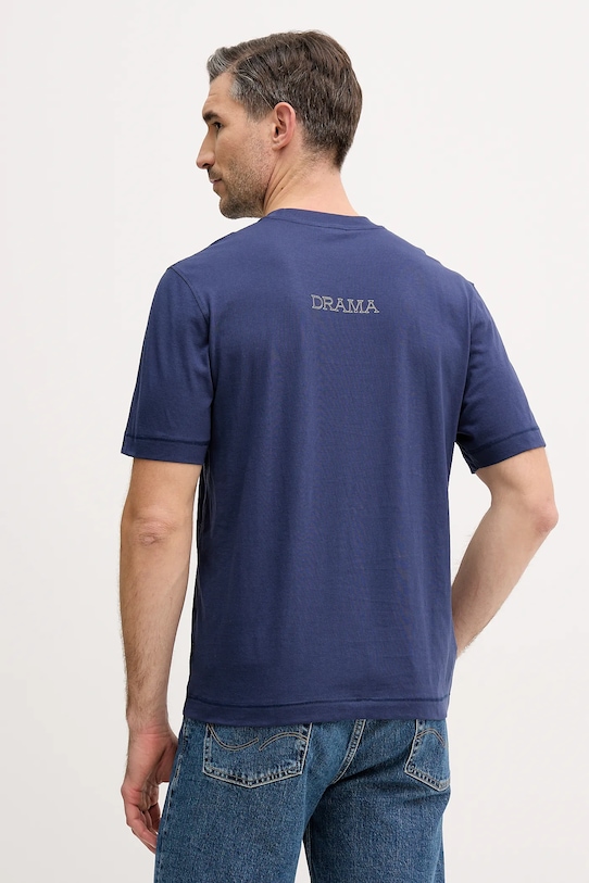 Odzież Sisley t-shirt bawełniany 3I1XS104O granatowy