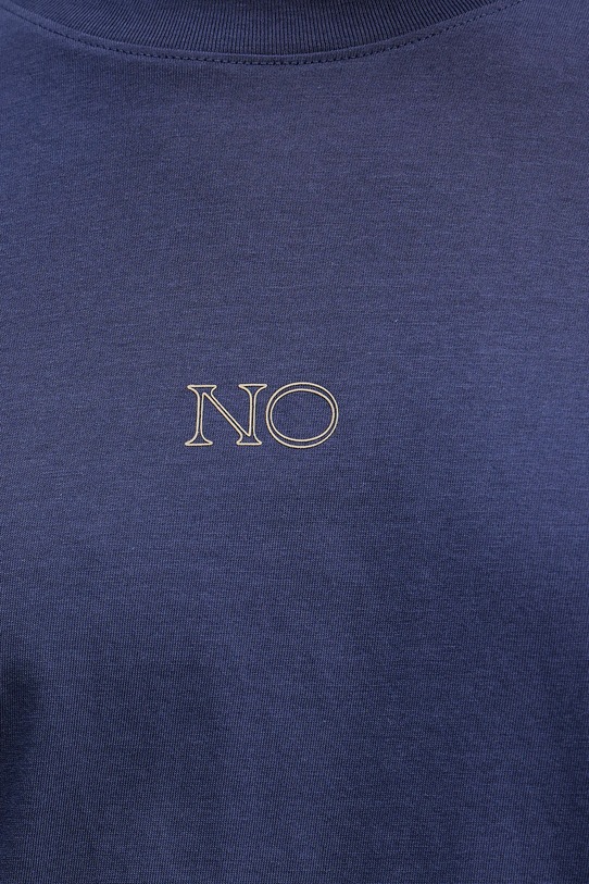 Sisley t-shirt bawełniany 3I1XS104O granatowy