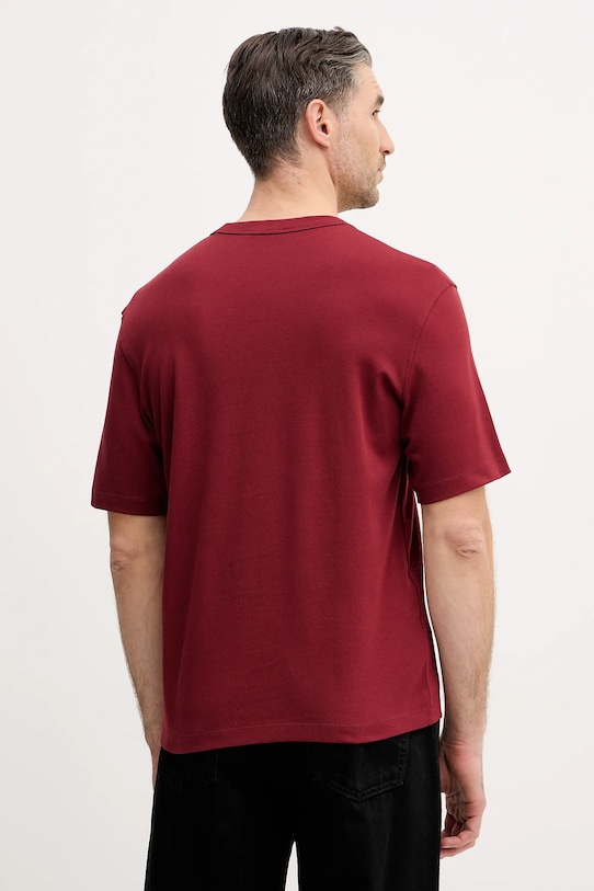 Odzież Sisley t-shirt bawełniany 3YNVS104Q bordowy