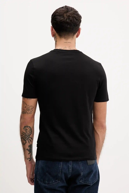 Bombažna kratka majica Guess Jeans M5YI05.K8HM0 črna AW25