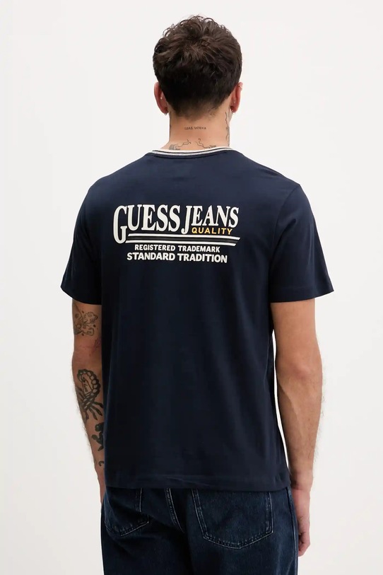 Oblačila Bombažna kratka majica Guess Jeans M5YI09.K8FQ4 mornarsko modra