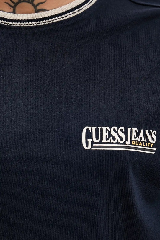 Bombažna kratka majica Guess Jeans M5YI09.K8FQ4 mornarsko modra