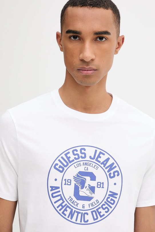 Bavlnené tričko Guess Jeans biela M5YI29.K8HM0