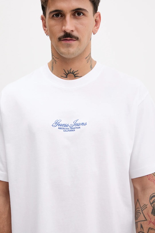 Îmbrăcăminte Guess Jeans tricou din bumbac M5YI61.K8FQ4 alb