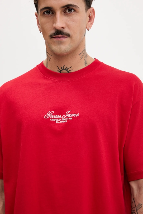 Одяг Бавовняна футболка Guess Jeans M5YI61.K8FQ4 червоний