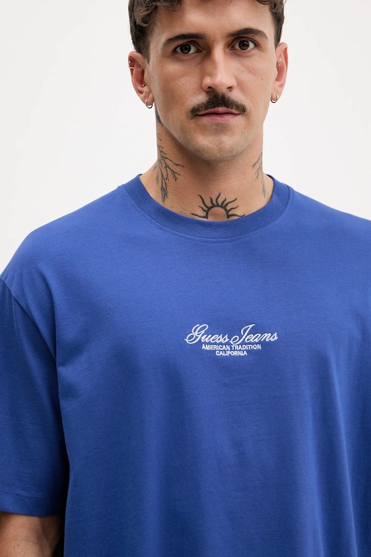 Одяг Бавовняна футболка Guess Jeans M5YI61.K8FQ4 блакитний