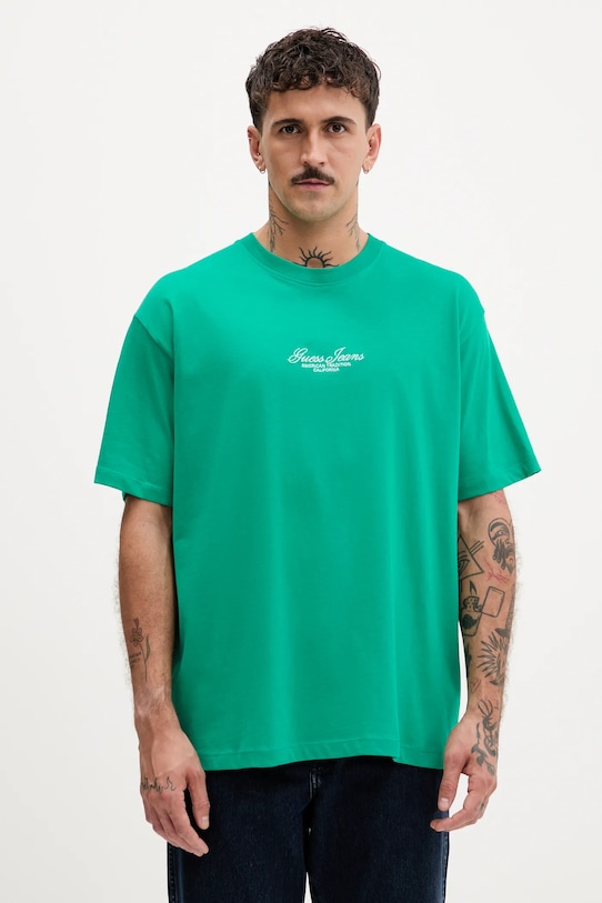 Хлопковая футболка Guess Jeans relaxed зелёный M5YI61.K8FQ4