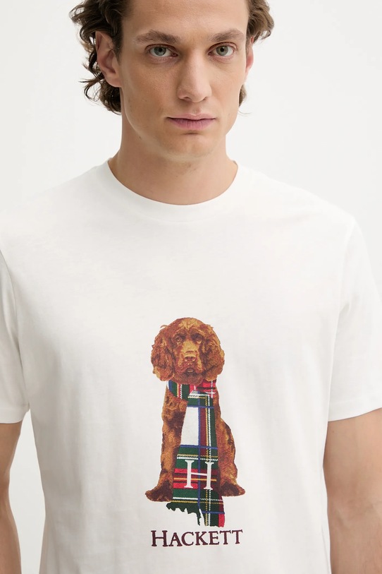 Hackett London tricou din bumbac alb HM5000022