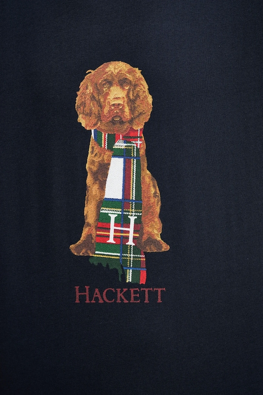 Hackett London t-shirt bawełniany HM5000022 granatowy