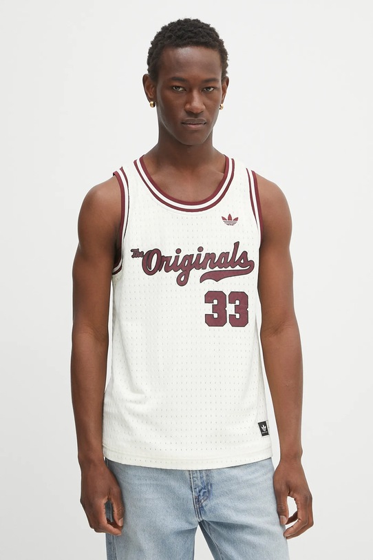 Majica bez rukava adidas Originals OG Jersey okrugli krem JM9953