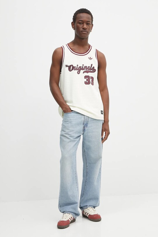 adidas Originals tricou fără mâneci OG Jersey JM9953 bej AW25