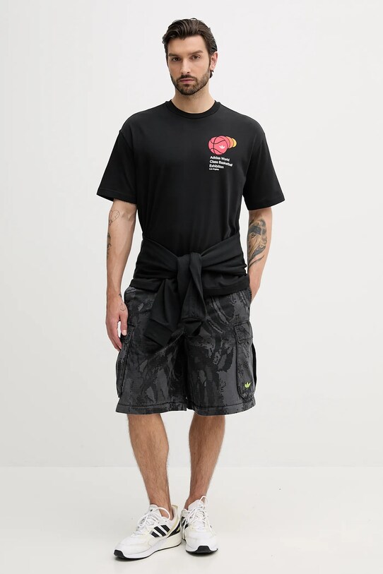 adidas Originals tricou World Class Tee JM9955 negru AW25