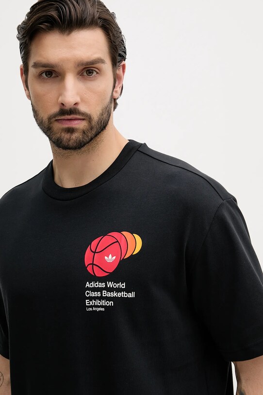 adidas Originals tricou World Class Tee negru JM9955