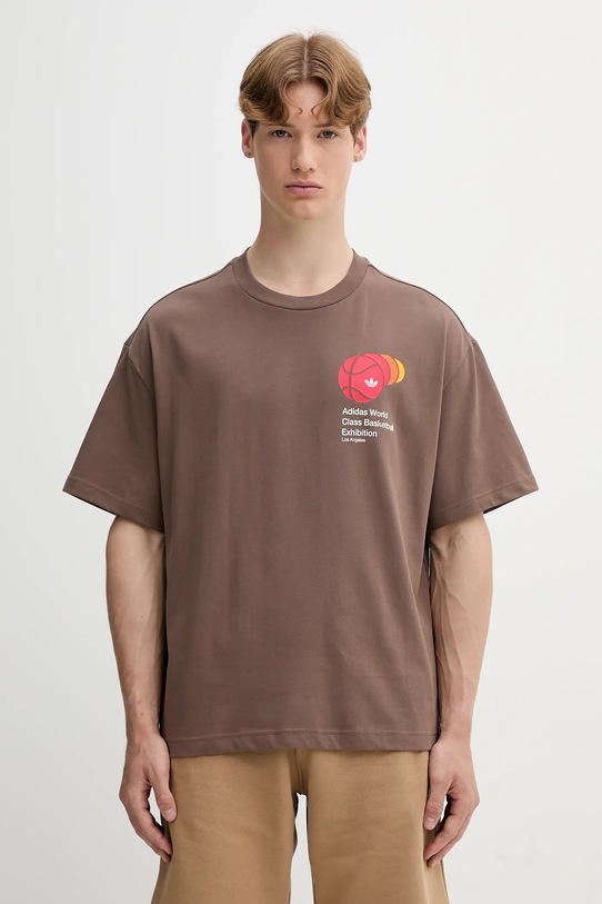 Дрехи Тениска adidas Originals World Class Tee JM9956 кафяв