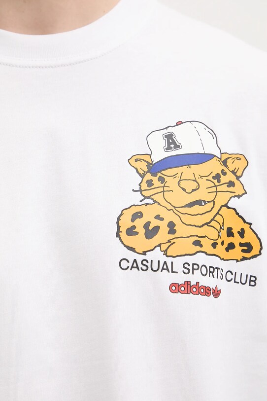 adidas Originals pamut póló Graphic Os Ss T JW0158 fehér