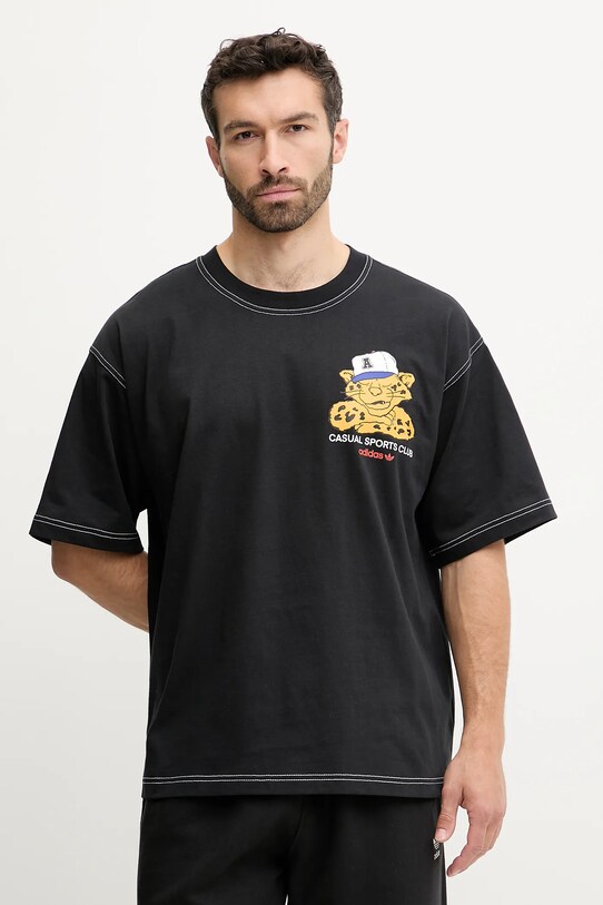 adidas Originals t-shirt bawełniany Graphic Os Ss T nadruk czarny JW0159