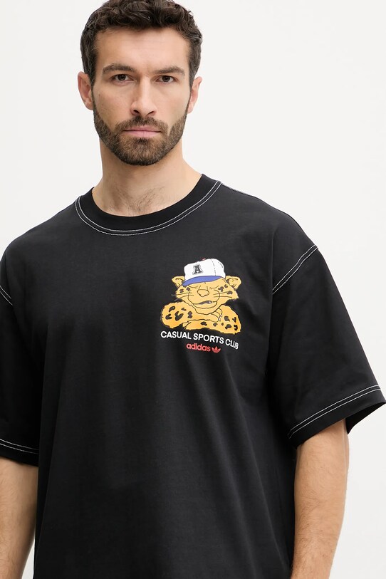 adidas Originals t-shirt bawełniany Graphic Os Ss T czarny JW0159