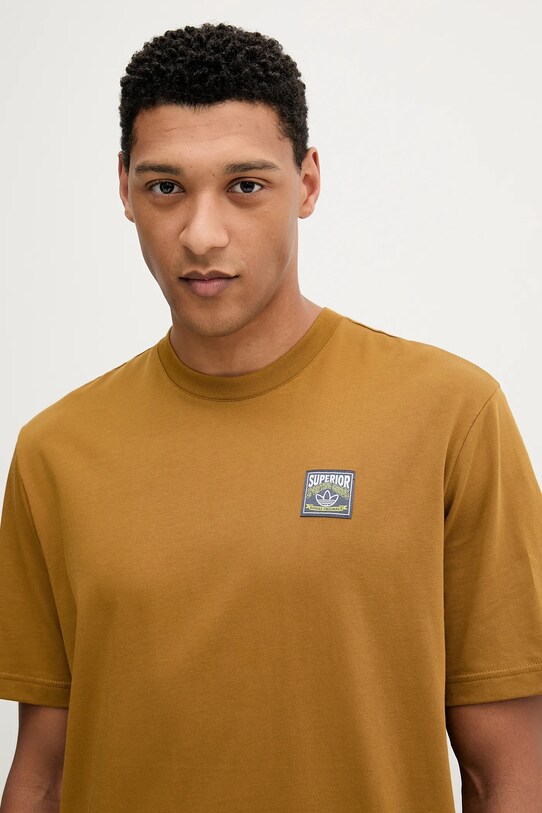 adidas Originals t-shirt bawełniany Graphic Lo Ss T zielony JW0160
