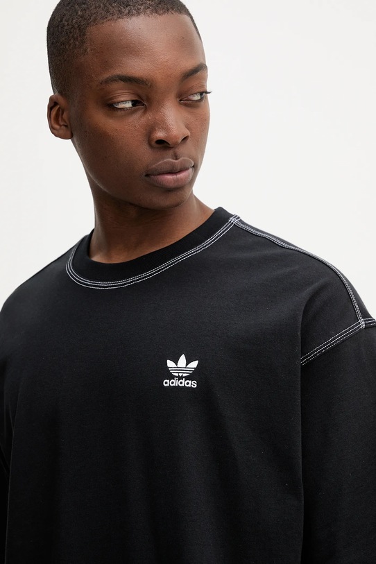 Хлопковая футболка adidas Originals Essentials чёрный JW0971