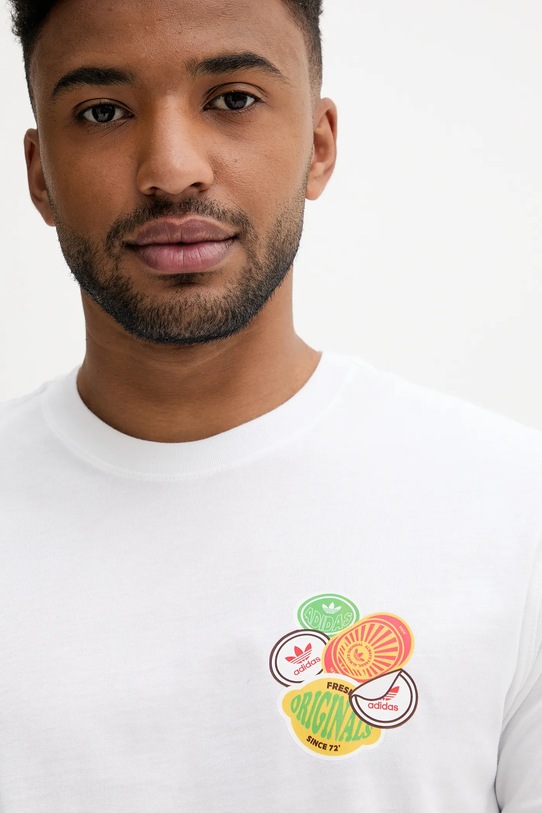 adidas Originals t-shirt bawełniany Graphic Lo Ss T biały JW2975