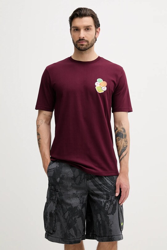 Îmbrăcăminte adidas Originals tricou din bumbac Graphic Lo Ss T JW2976 burgundia