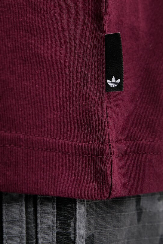 adidas Originals tricou din bumbac Graphic Lo Ss T JW2976 burgundia