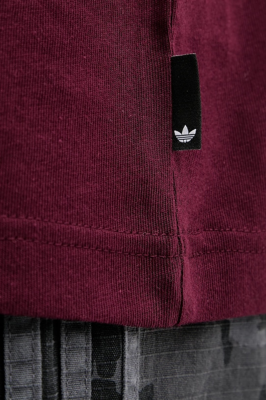 adidas Originals tricou din bumbac Graphic Lo Ss T JW2976 burgundia