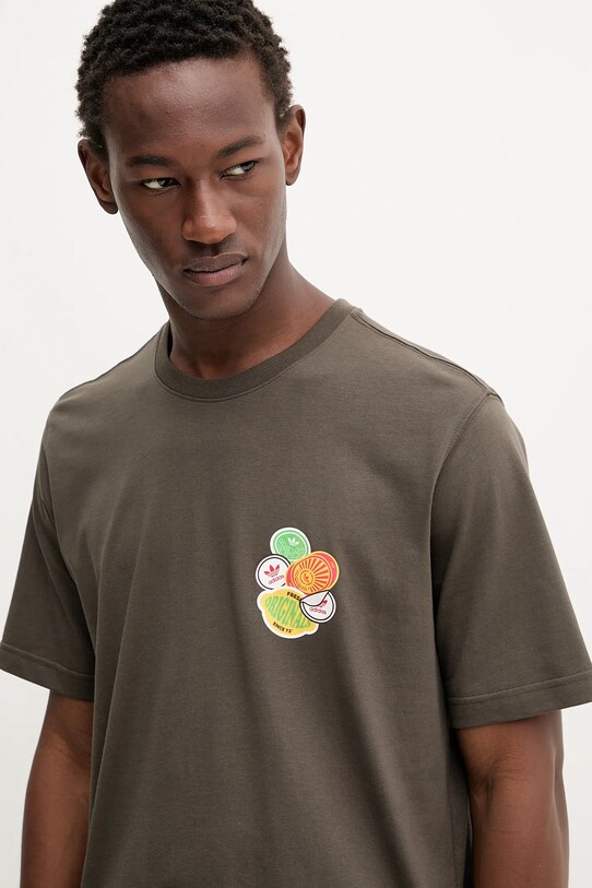 adidas Originals t-shirt bawełniany Graphic Lo Ss T zielony JW2977