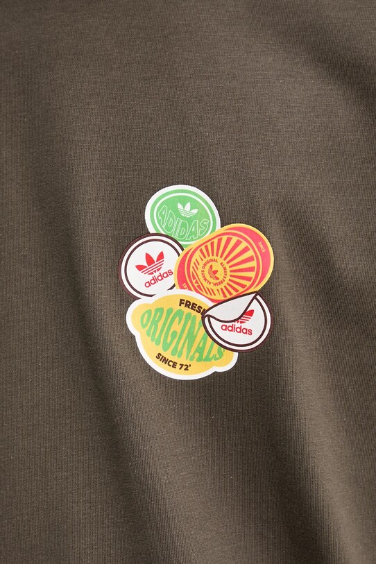 adidas Originals t-shirt bawełniany Graphic Lo Ss T JW2977 zielony