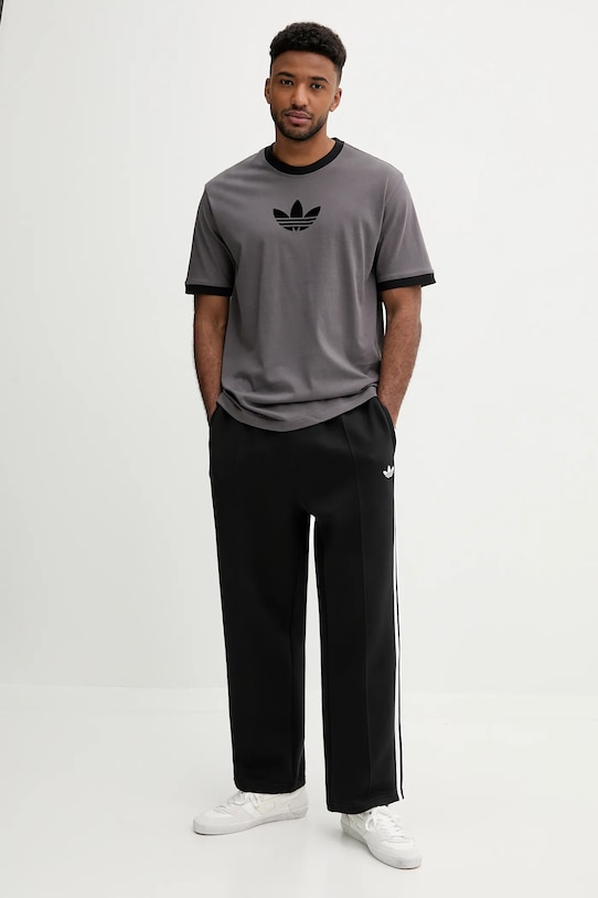 adidas Originals t-shirt bawełniany Oversize Tee JX1511 szary AW25