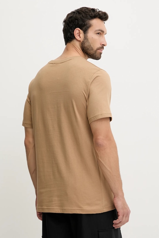Oblečení Bavlněné tričko adidas Originals Trefoil Essential JX2824 hnědá
