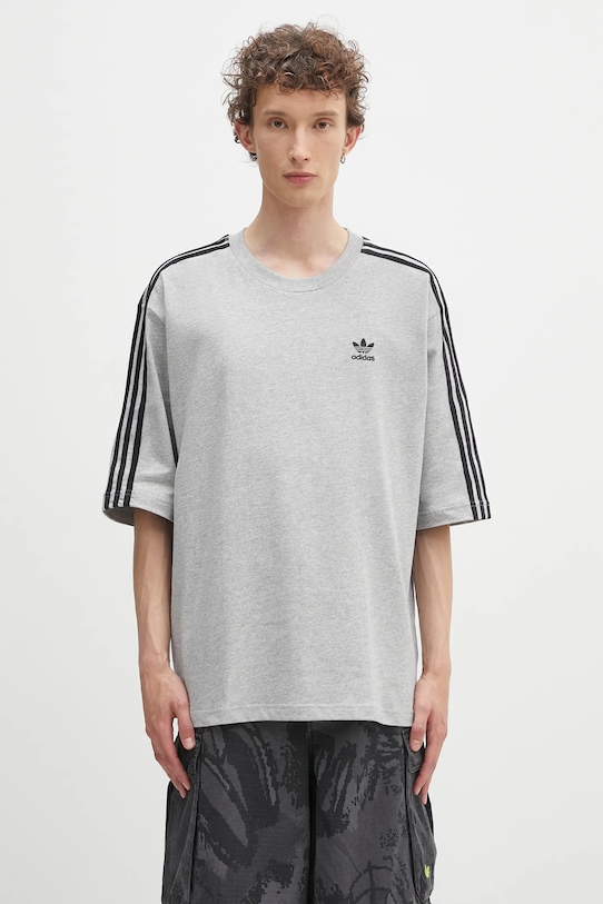 adidas Originals tricou din bumbac Oversize Tee bumbac gri JY1395