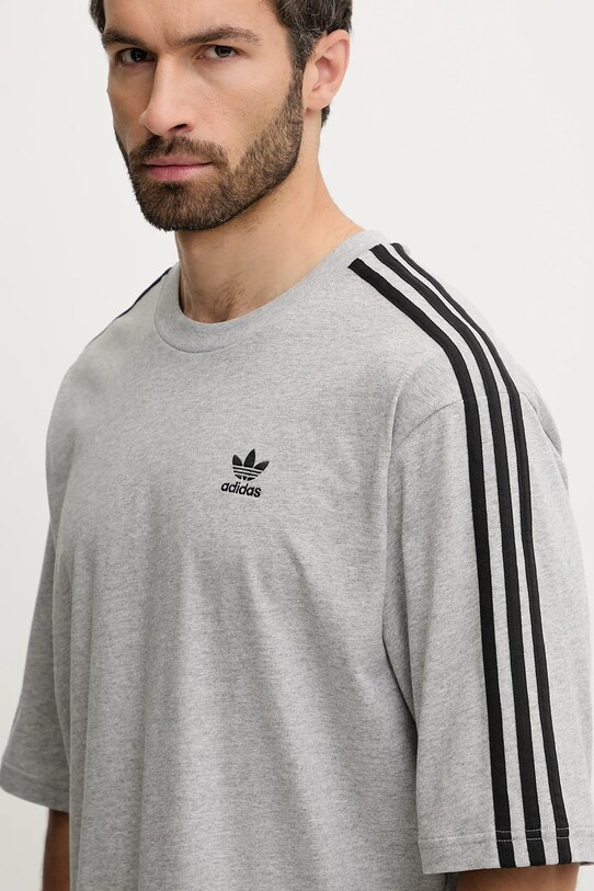 Bavlnené tričko adidas Originals Oversize Tee sivá JY1395