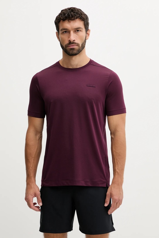 Tréningové tričko Calvin Klein Performance potlač fialová LVGMS5K176