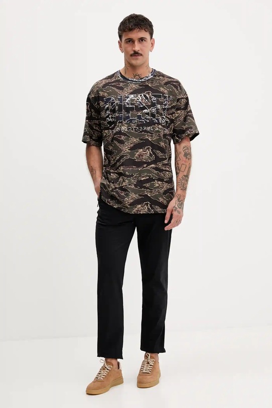 Хлопковая футболка Diesel T-BOXT-T22 A19343.0AJFJ зелёный AW25