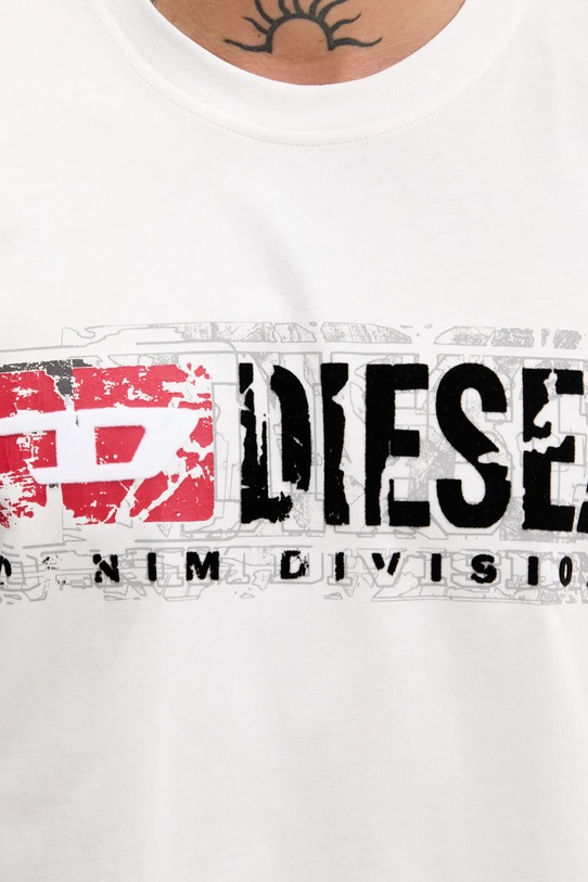 Хлопковая футболка Diesel T-NORM-T6 A19436.0PLAT белый