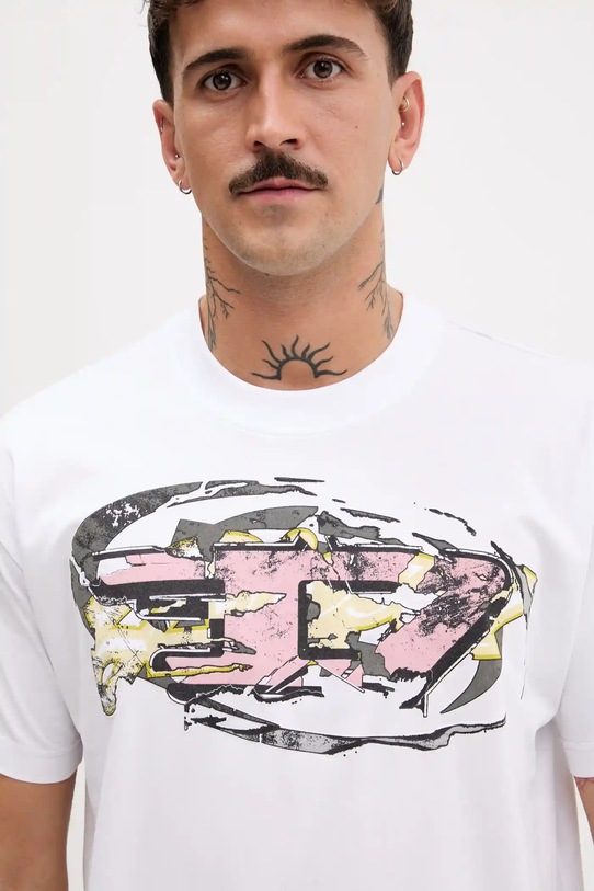 Бавовняна футболка Diesel T-NORM-T11 білий A19571.0PLAT